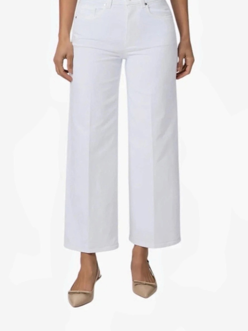 Paige Sasha Wide Leg Jeans in crisp White size 28